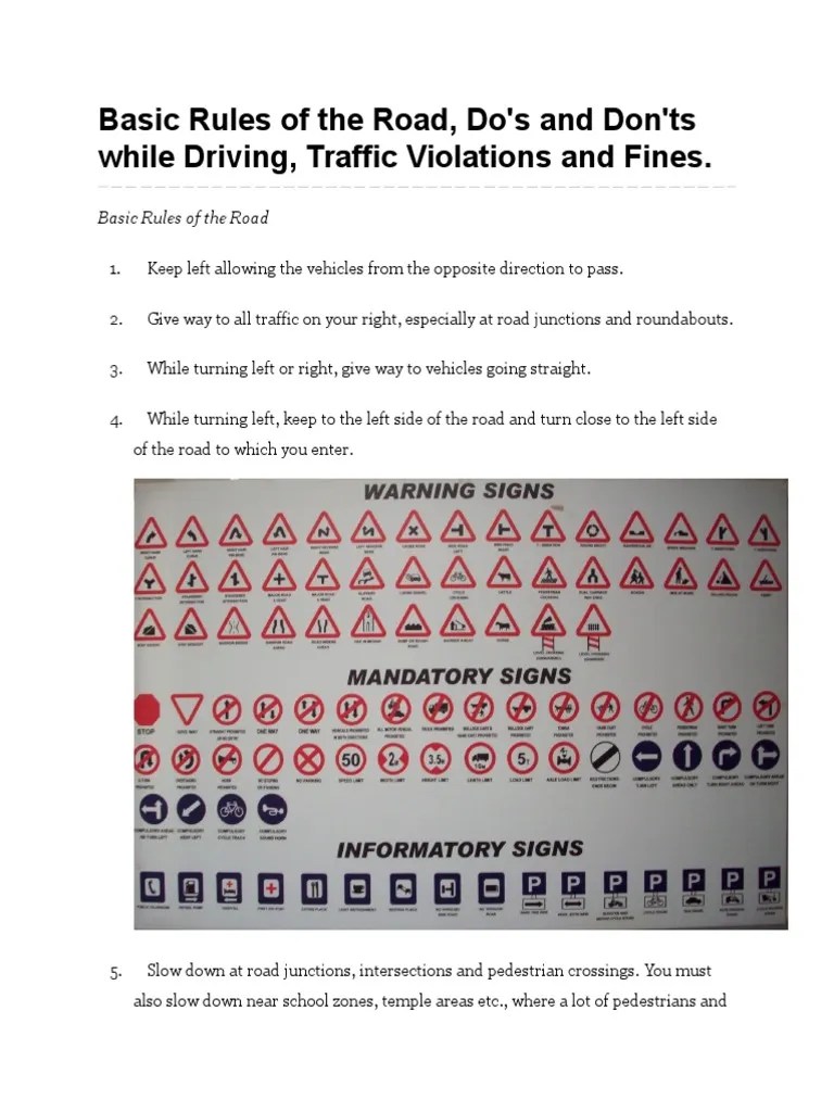 Basic Rules of the Road Pedestrian Crossing Traffic