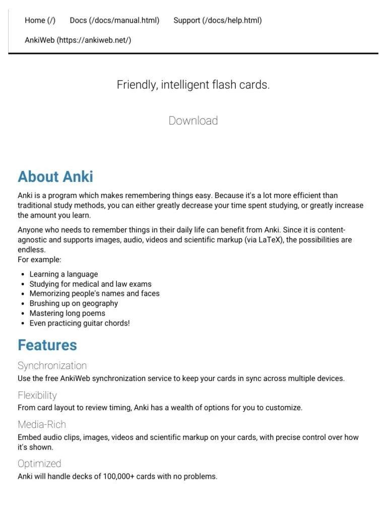 Anki Powerful, Intelligent Flashcards PDF Ubuntu (Operating