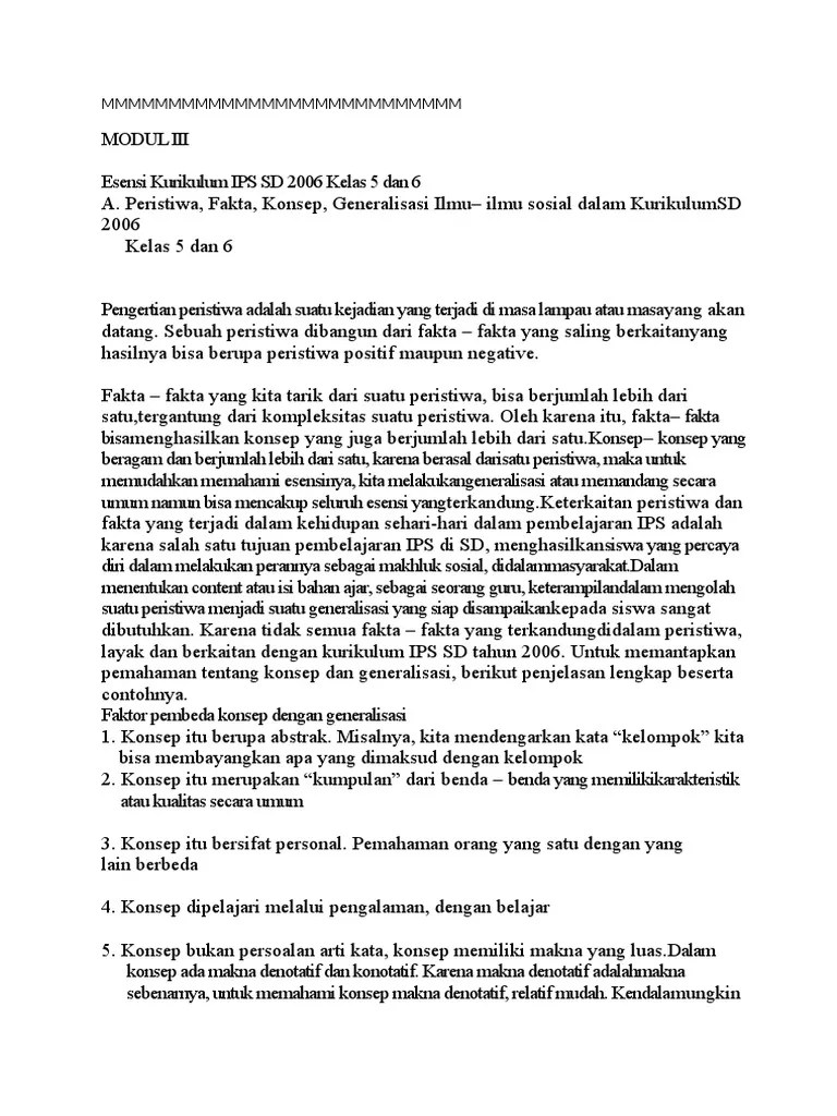 Esensi Kurikulum Ips Sd 2006 Kelas 5 Dan 6 Bagikan Kelas