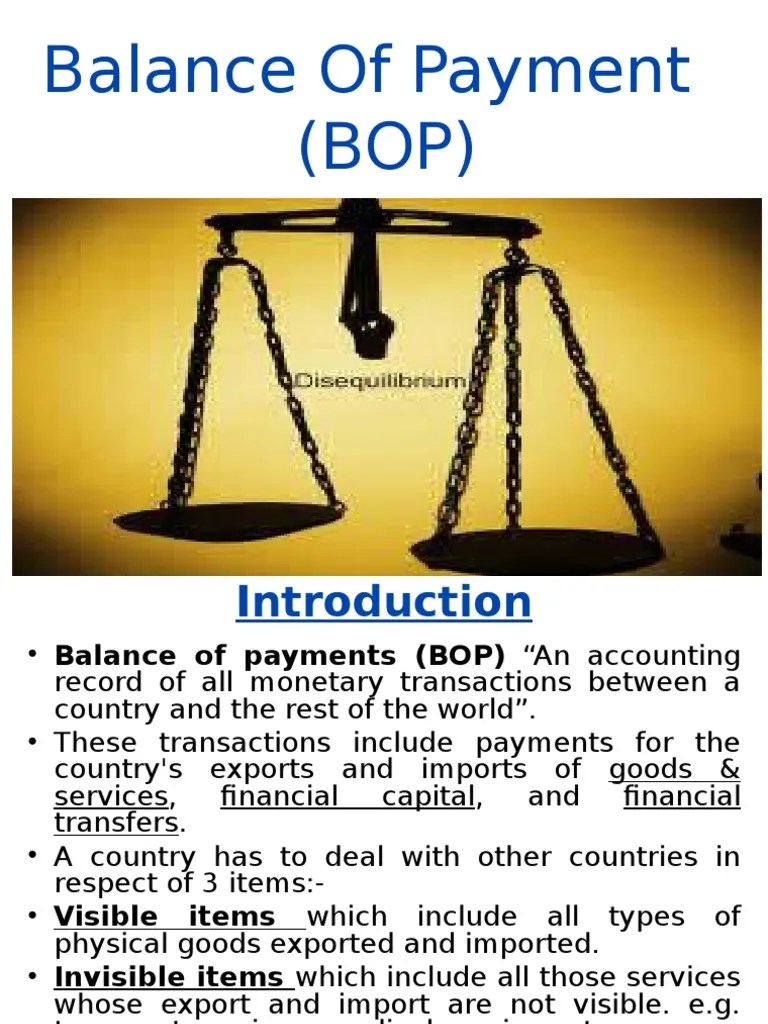Bop Balance Of Payments Current Account