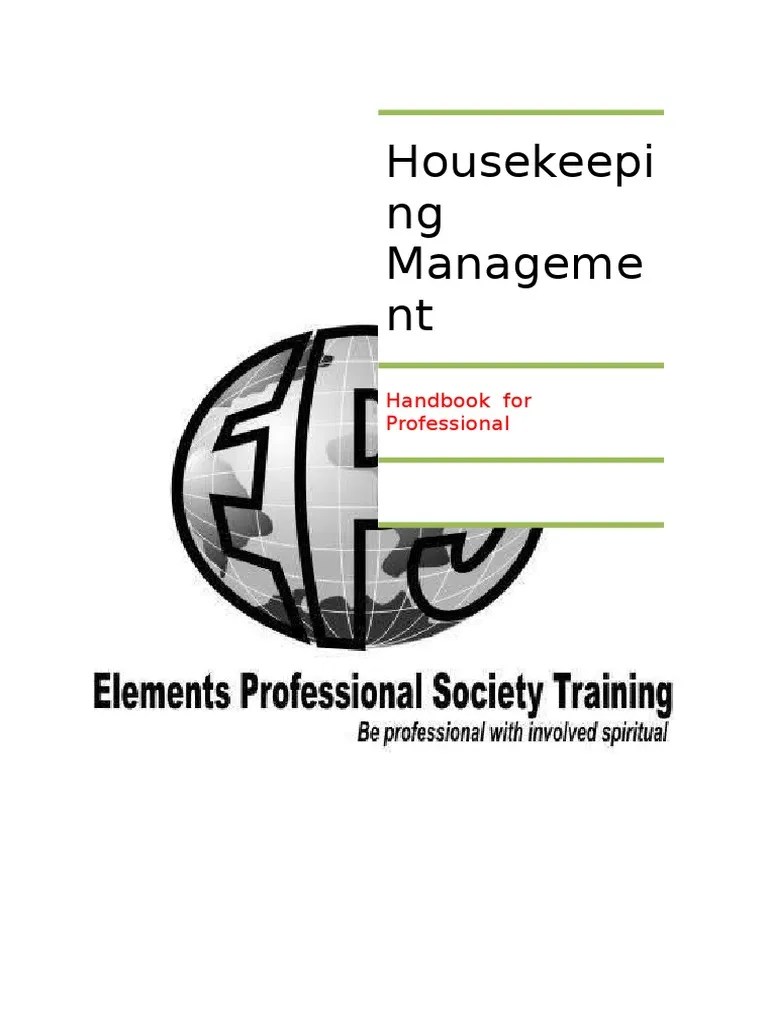 Housekeeping Department Handbook PDF