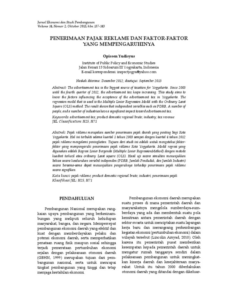 Jurnal Pajak Reklame PDF