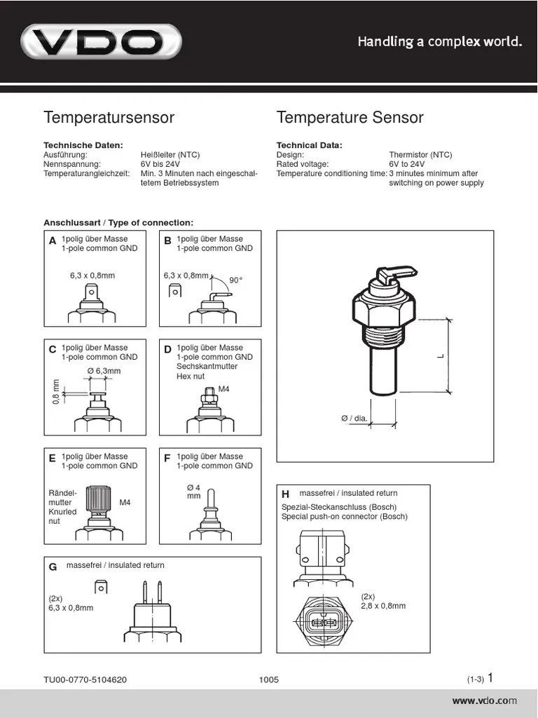 Data Sheets_TemperatursensorenTemperature Sensors