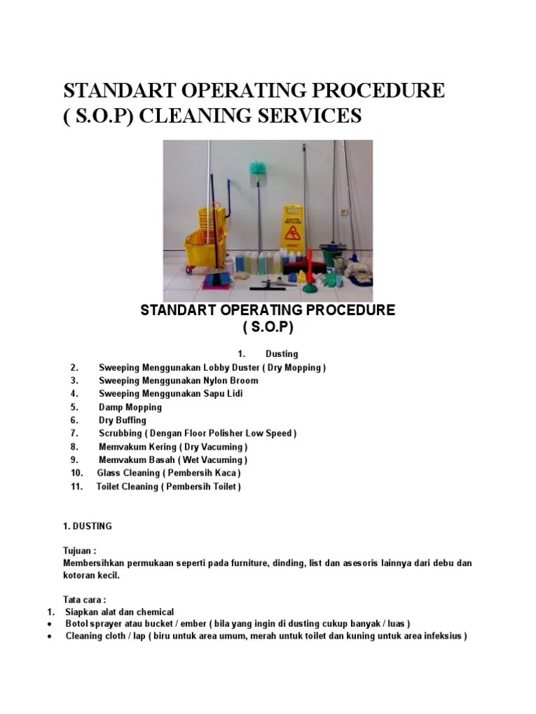 SOP Cleaning Service PDF
