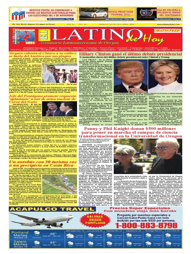 El Latino de Hoy Weekly Newspaper of Oregon 10182016 Medicare