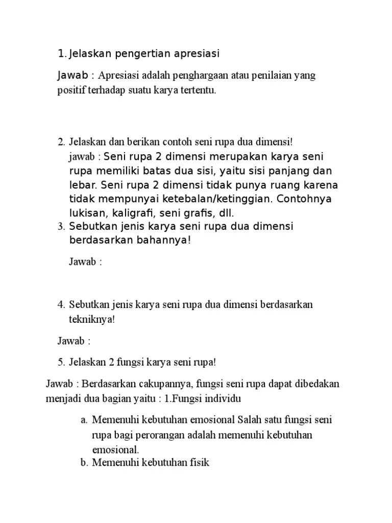 Jelaskan Pengertian Apresiasi | PDF