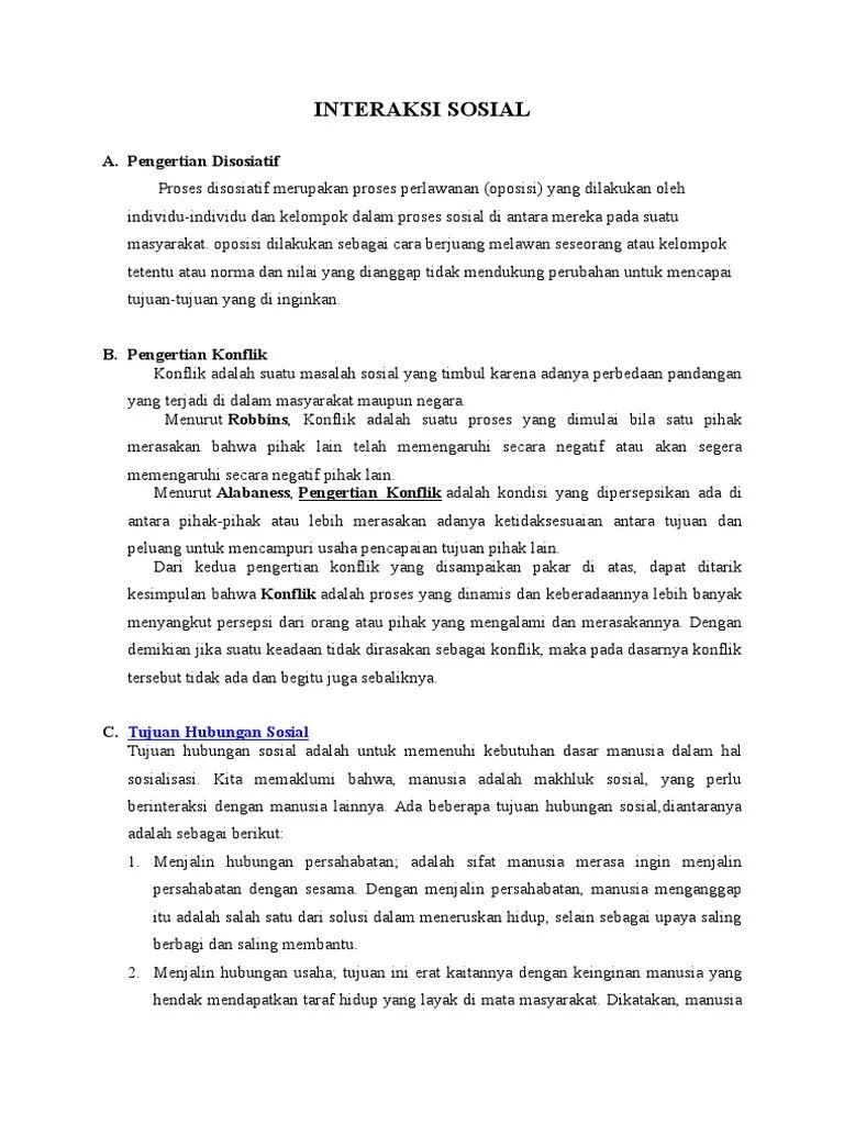 Tugas Ips Hubungan Sosial | PDF