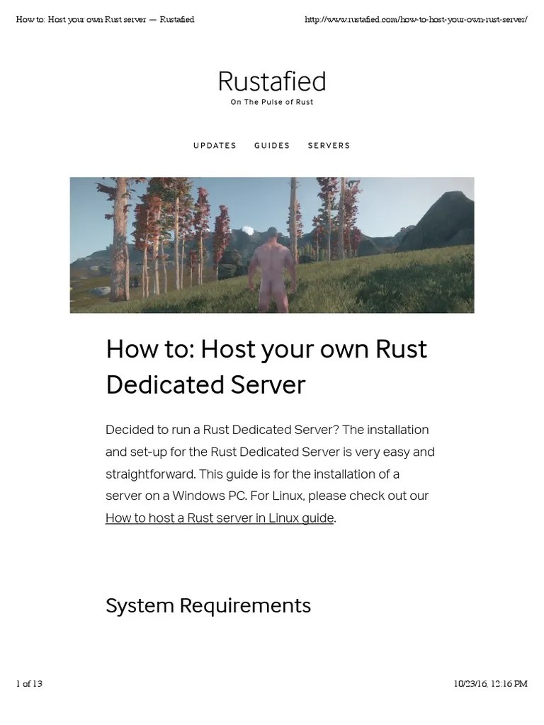 How To Host Your Own Rust Server Rustafied PDF Command Line