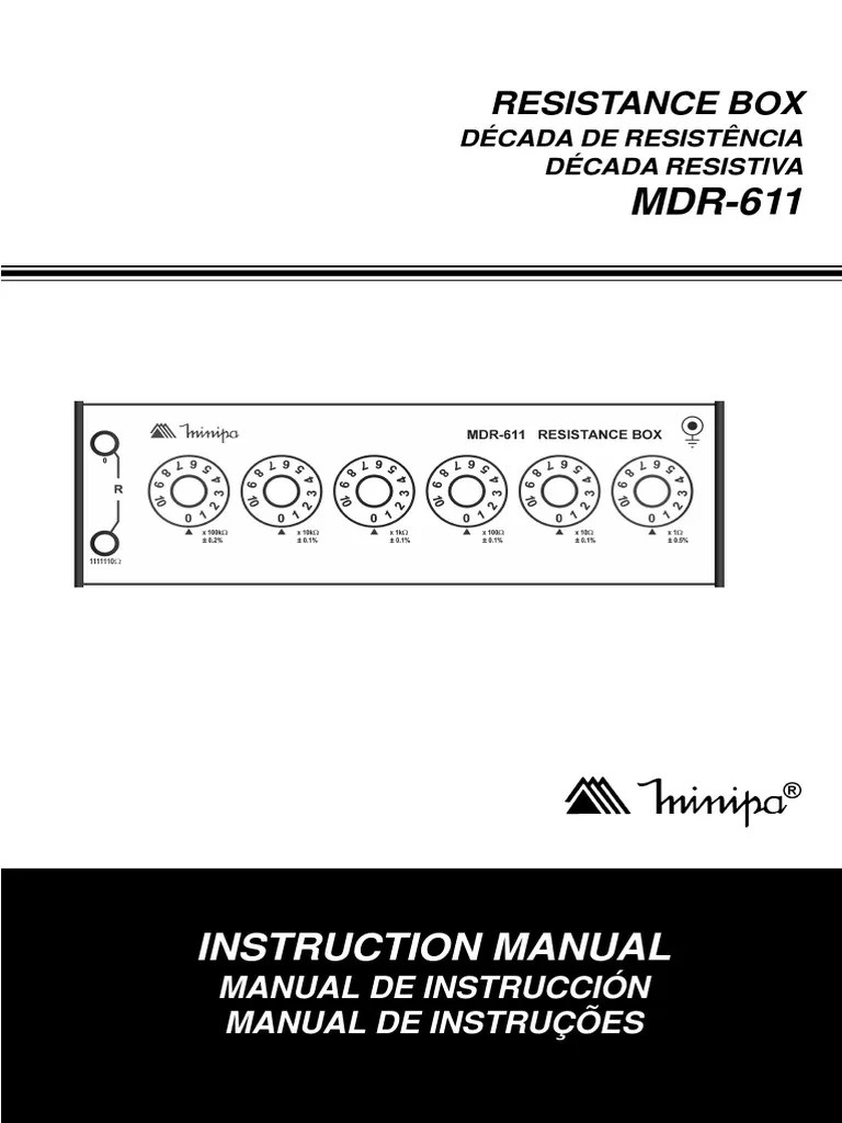 Instruction Manual Resistance Box PDF Electrical Network