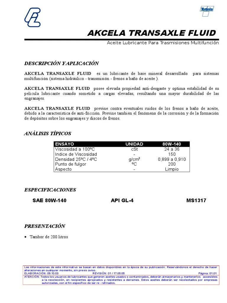 Akcela Transaxle Fluid PDF