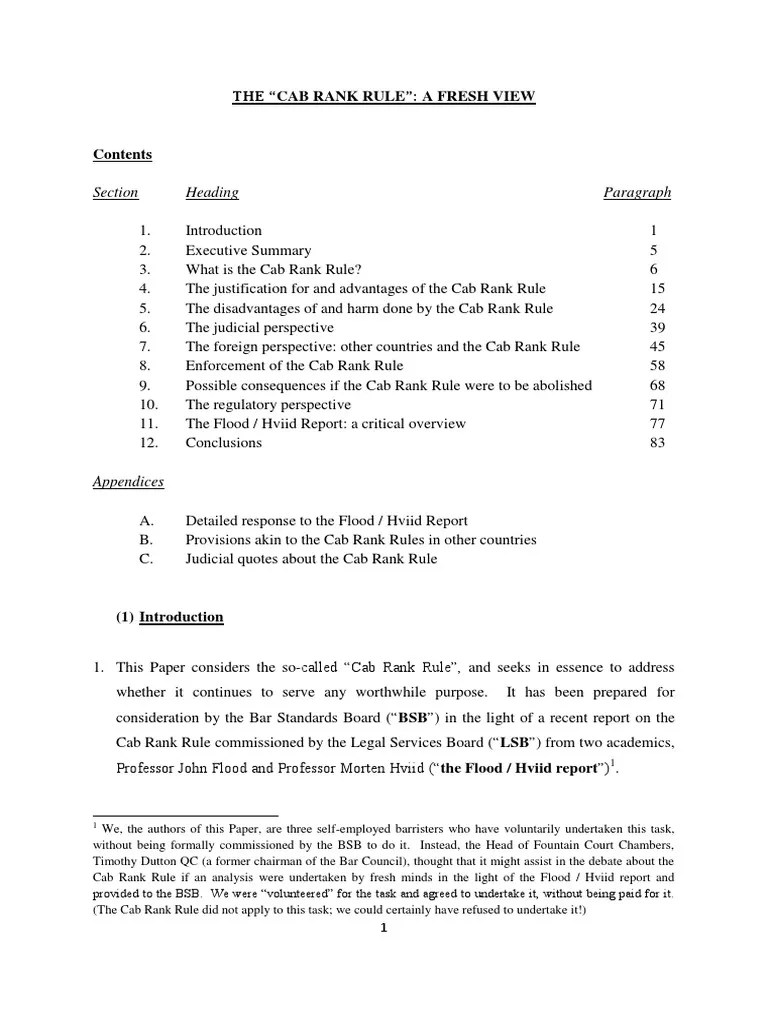 Cab Rank Rule Paper 28213 v6 Final PDF Barrister Advocate