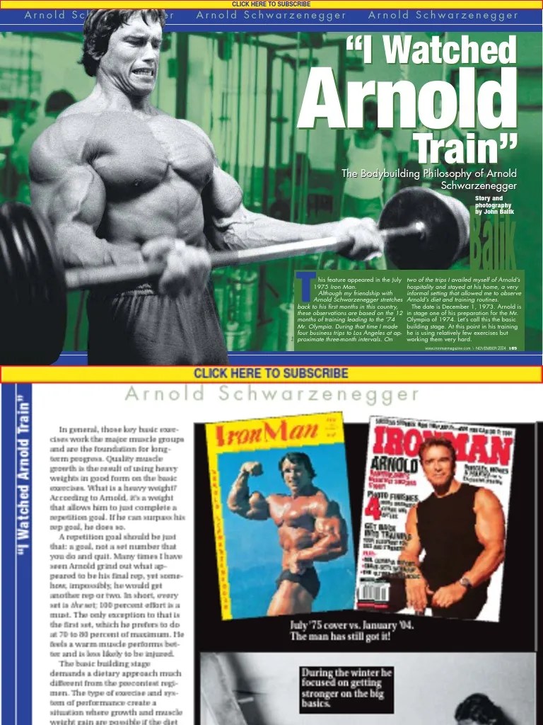 I Watched Arnold Train_Ballk Arnold Schwarzenegger