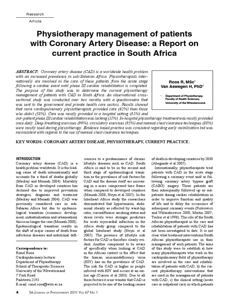 jurnal jantung Physical Therapy Angina Pectoris