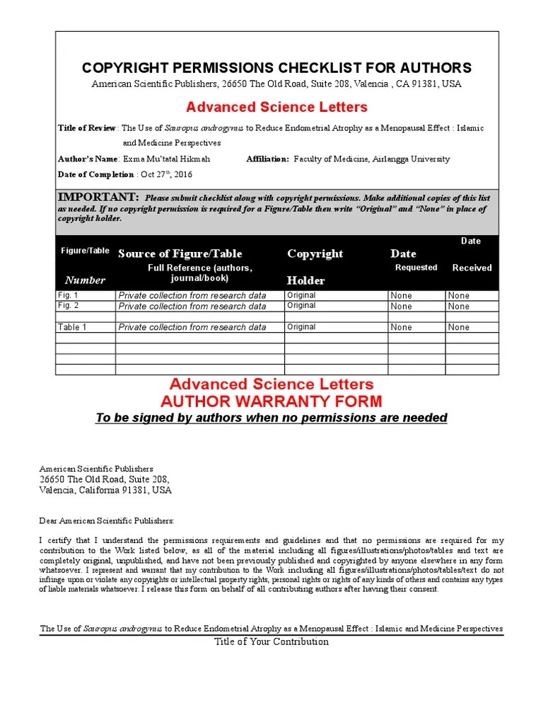 Copyright Permission Request Form Asl Copyright Intellectual