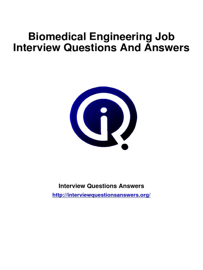 Biomedical Engineering Interview Questions Answers Guide PDF