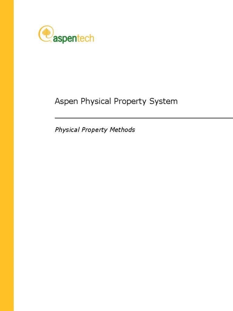 ASPEN PLUS (v7.3) (2011-03) - Aspen Physical Property System - Physical