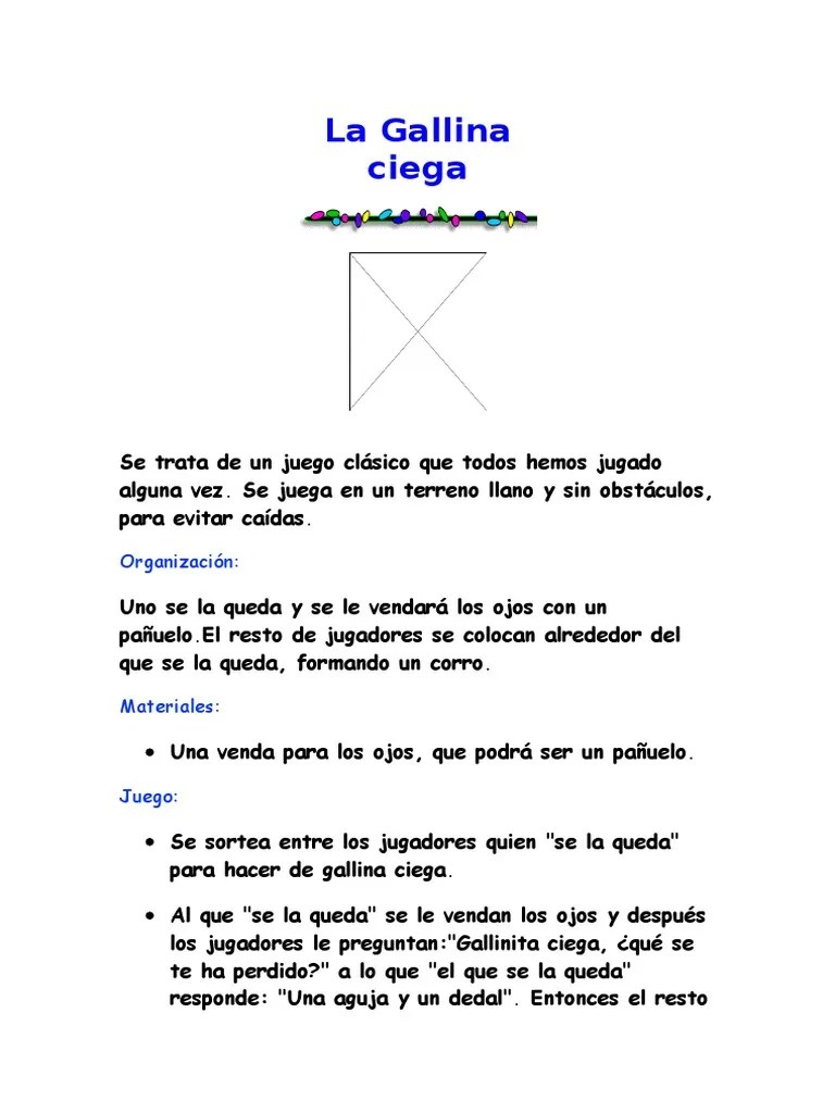Carlos alberto izquierdo gallegos indice: La Gallina Ciega Ocio