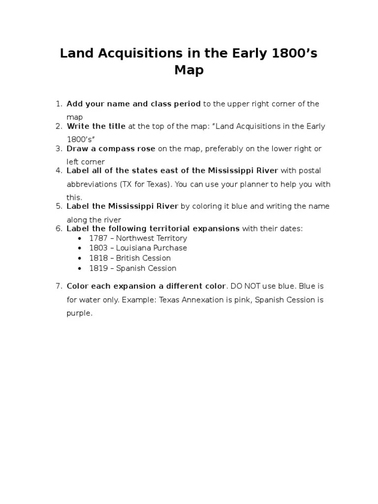 Early Land Acquisition Map PDF