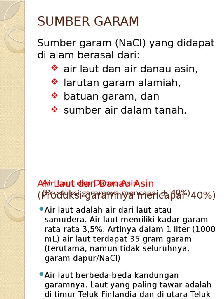 Sumber Garam | PDF