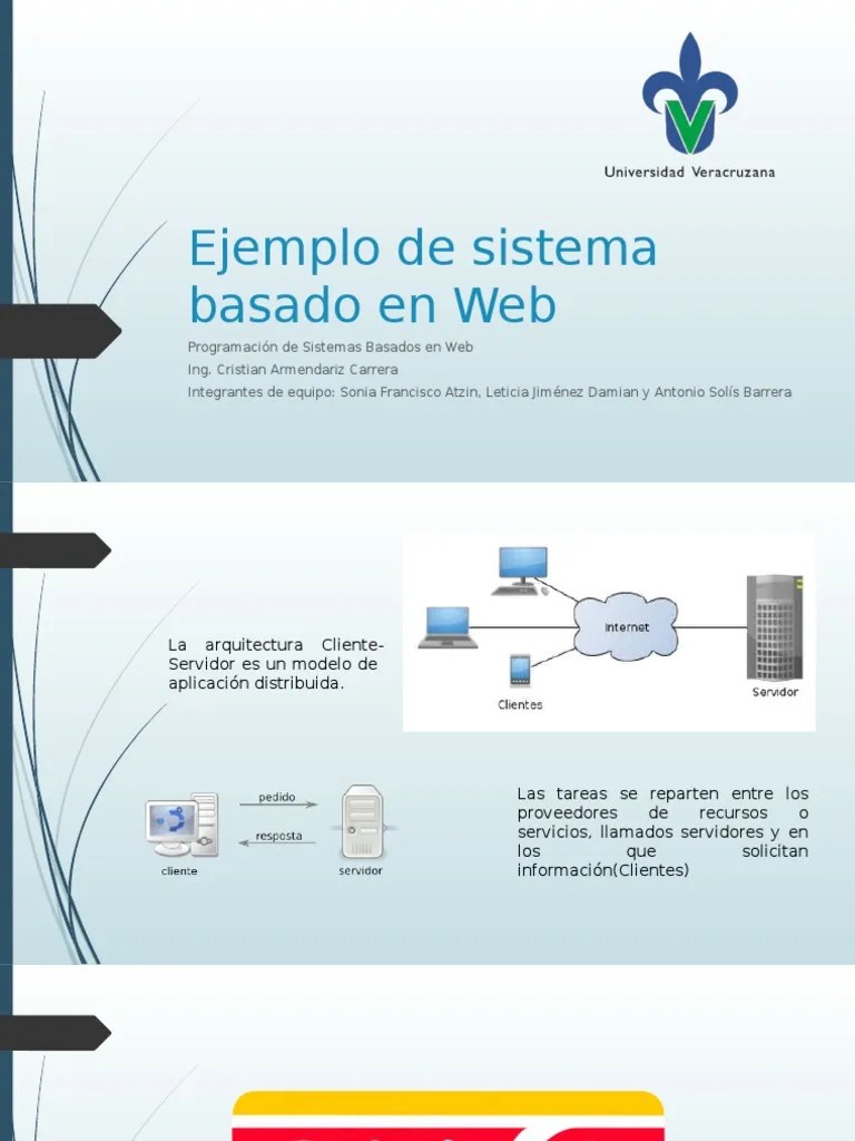 Ejemplo de Sistema Basado en Web Cubierta segura Informática