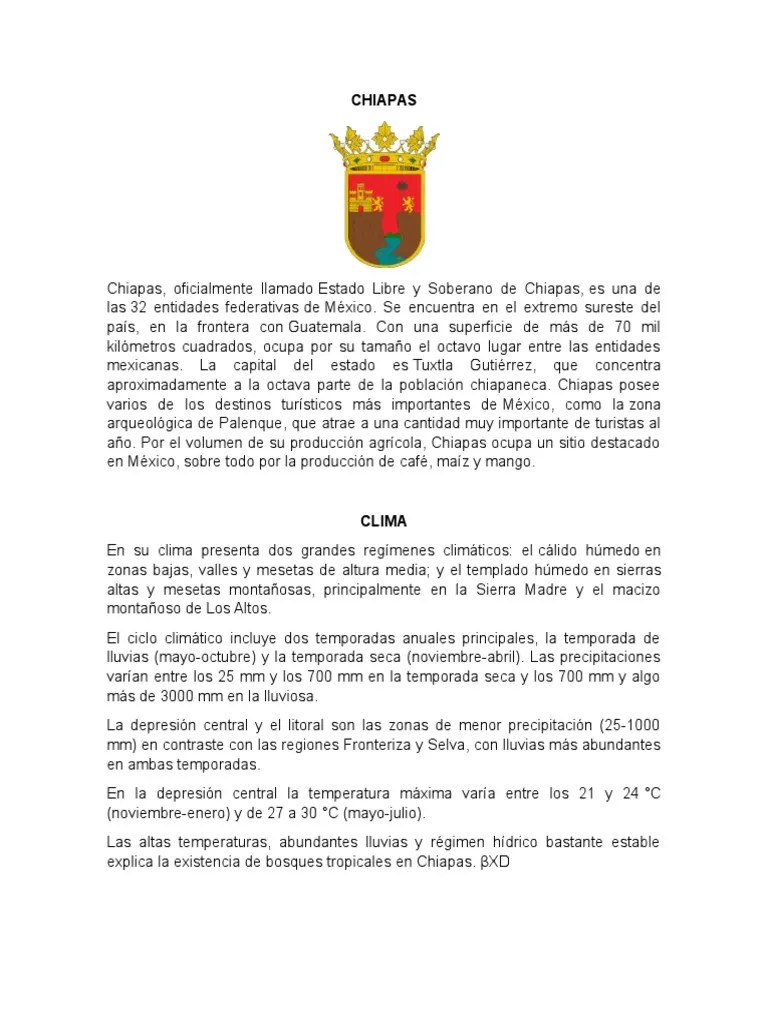 Monografía de Chiapas Chiapas Embarazo