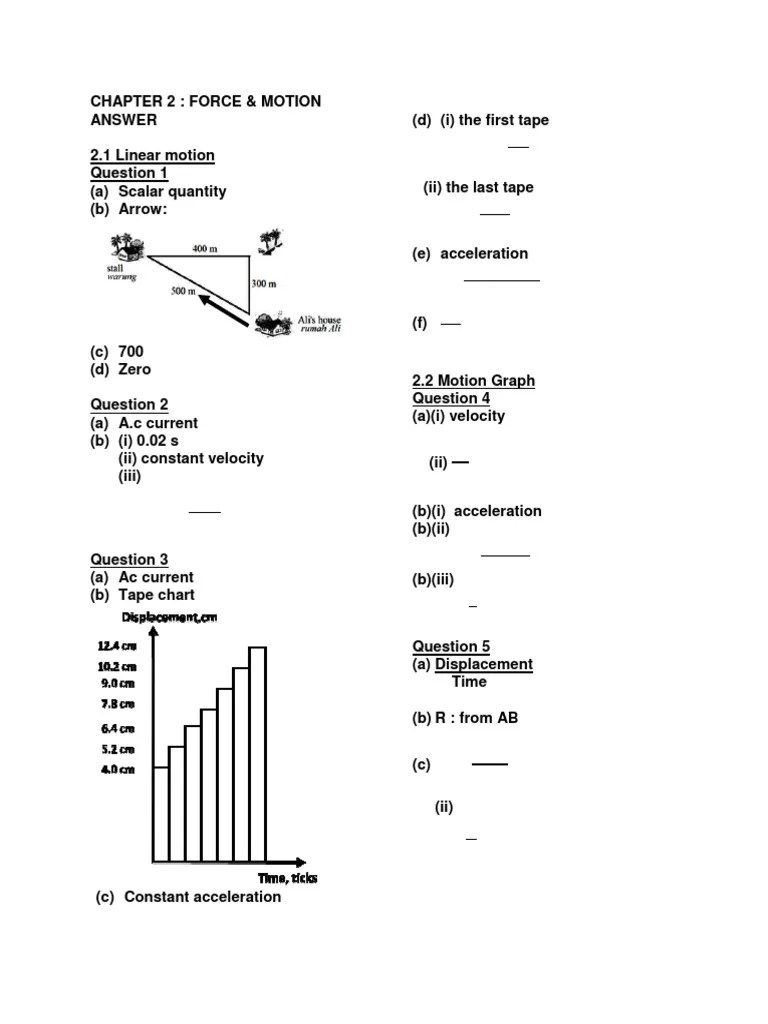 Chapter 2 (Structure - Answer) | PDF | Velocity | Force