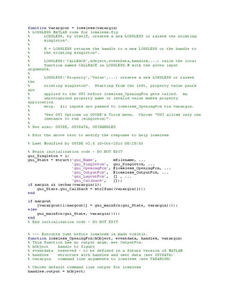 Function 'Gui Name' 'Gui Singleton' 'Gui Openingfcn' 'Gui