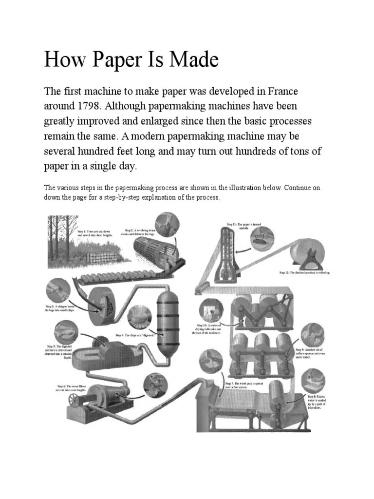 How Paper Is Made PDF Papermaking Paper