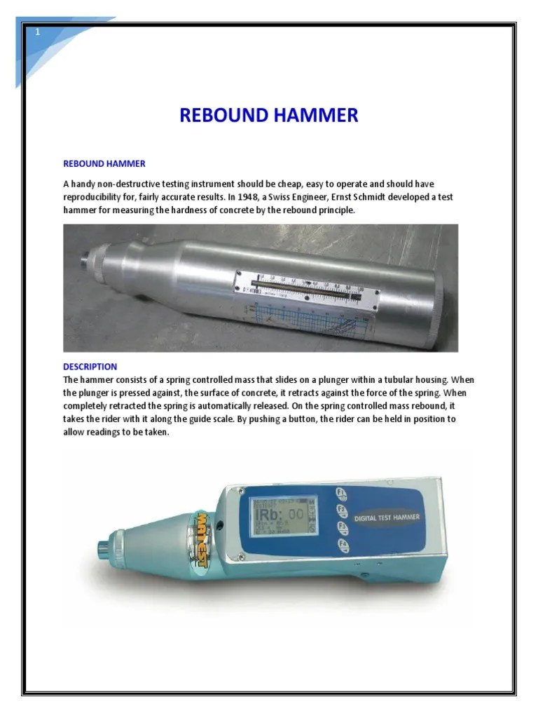REBOUND HAMMER pdf.pdf Hammer Concrete