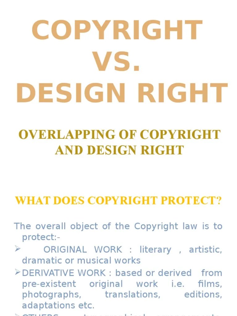Overlapping of Copyright and Design Right Media Freedom Copyright