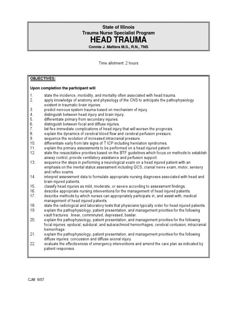 9331305headtrauma.pdf Traumatic Brain Injury Major Trauma