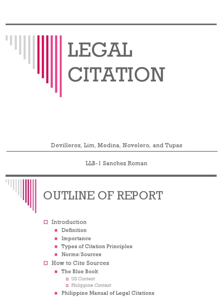 Legal Citation Citation Justice