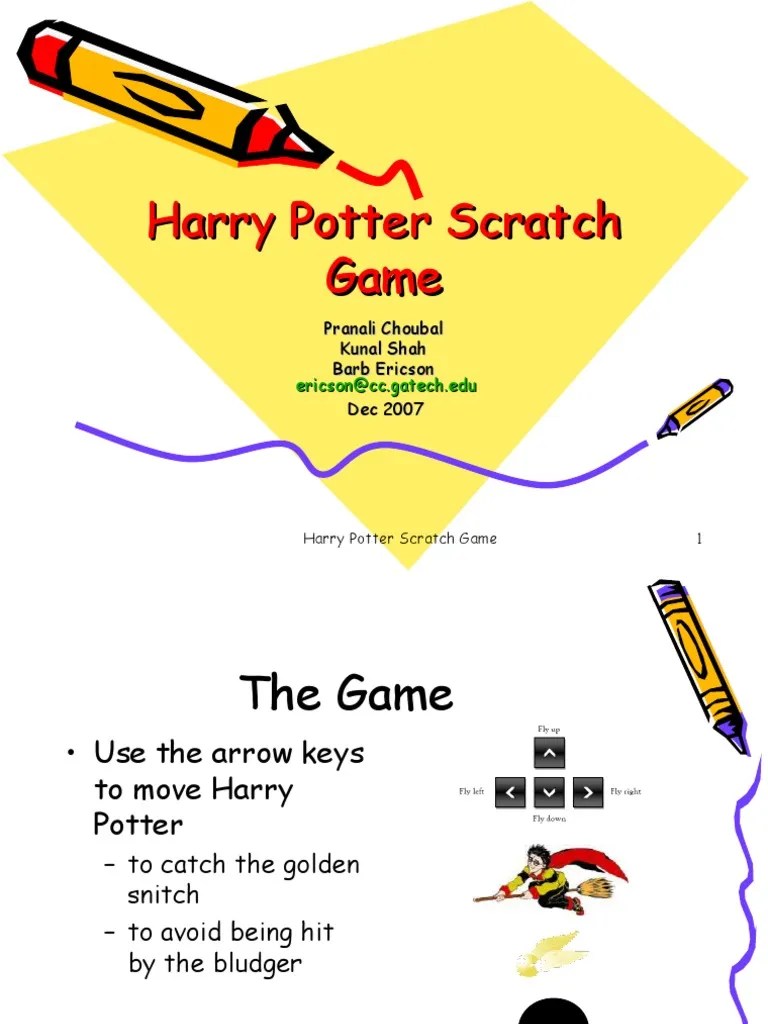 Harry Potter Scratch Game Download Free PDF Software Computing