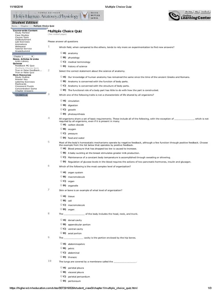Level of Organization Quiz Anatomical Terms Of Location Abdomen