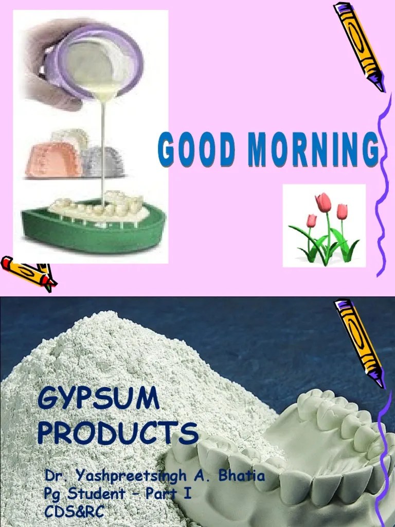 Gypsum Products Gypsum Plaster