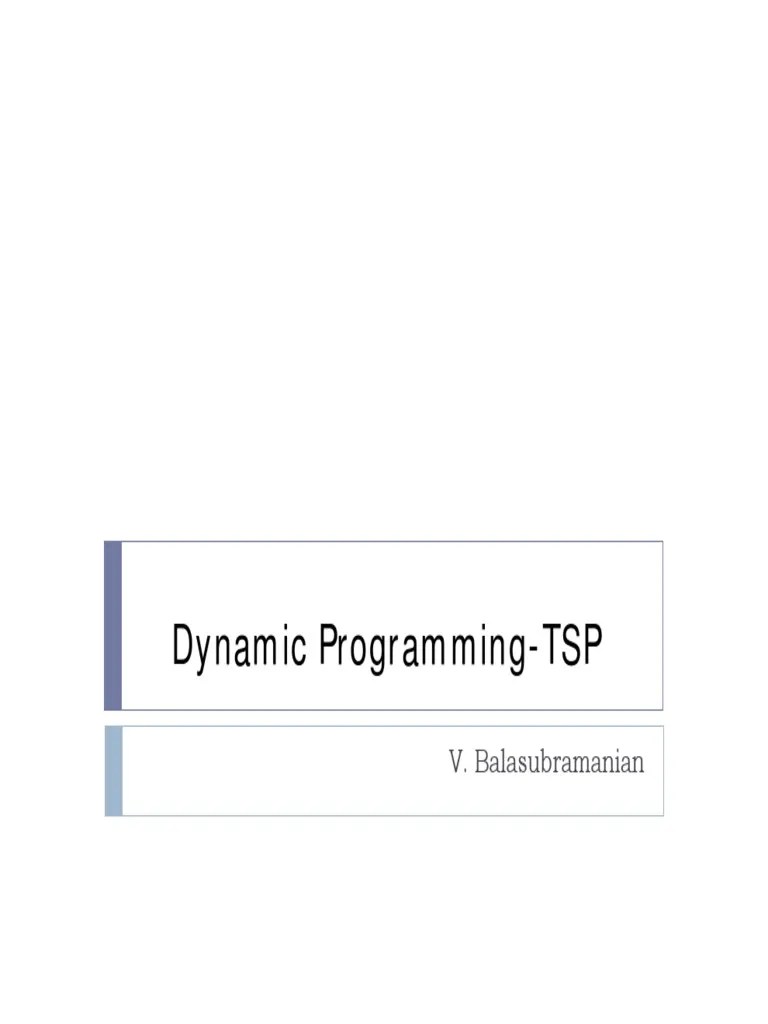 Dynamic Programming TSP PDF