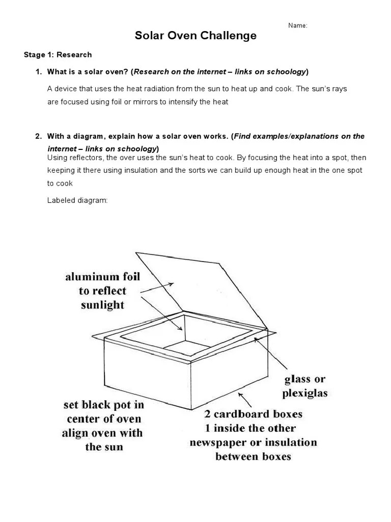 solar oven Thermal Conduction Heat