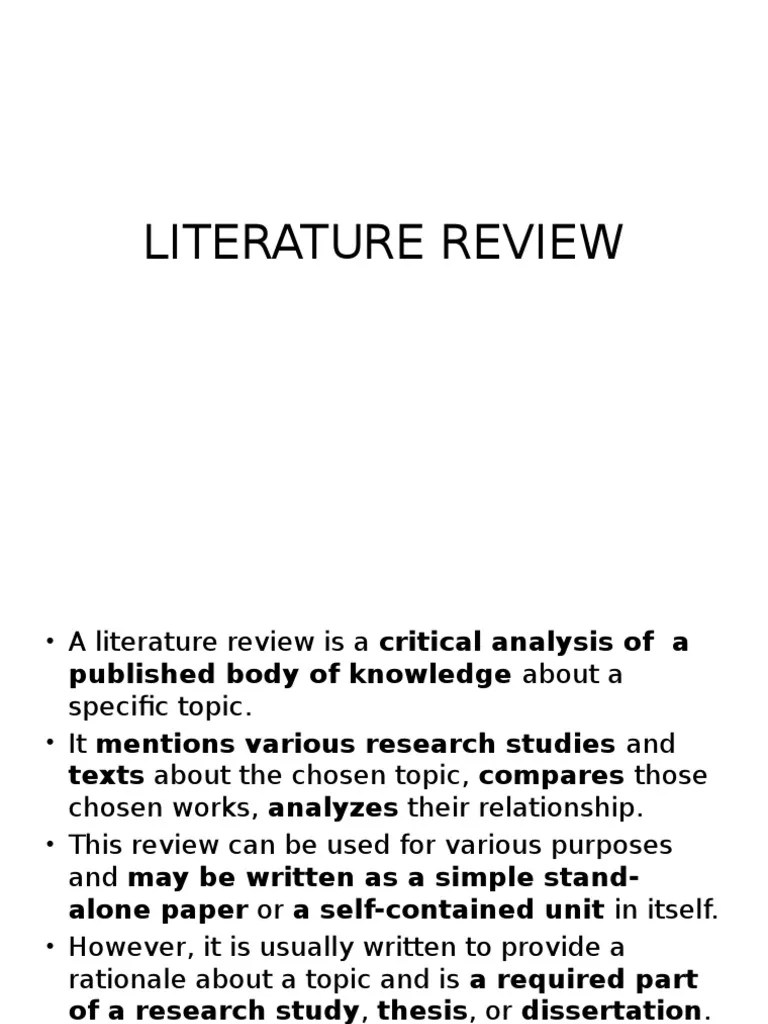 Sample Literature Review Thesis Citation