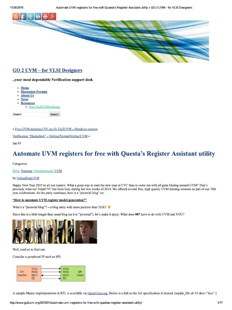 Automate UVM Registers For Free With Questa PDF