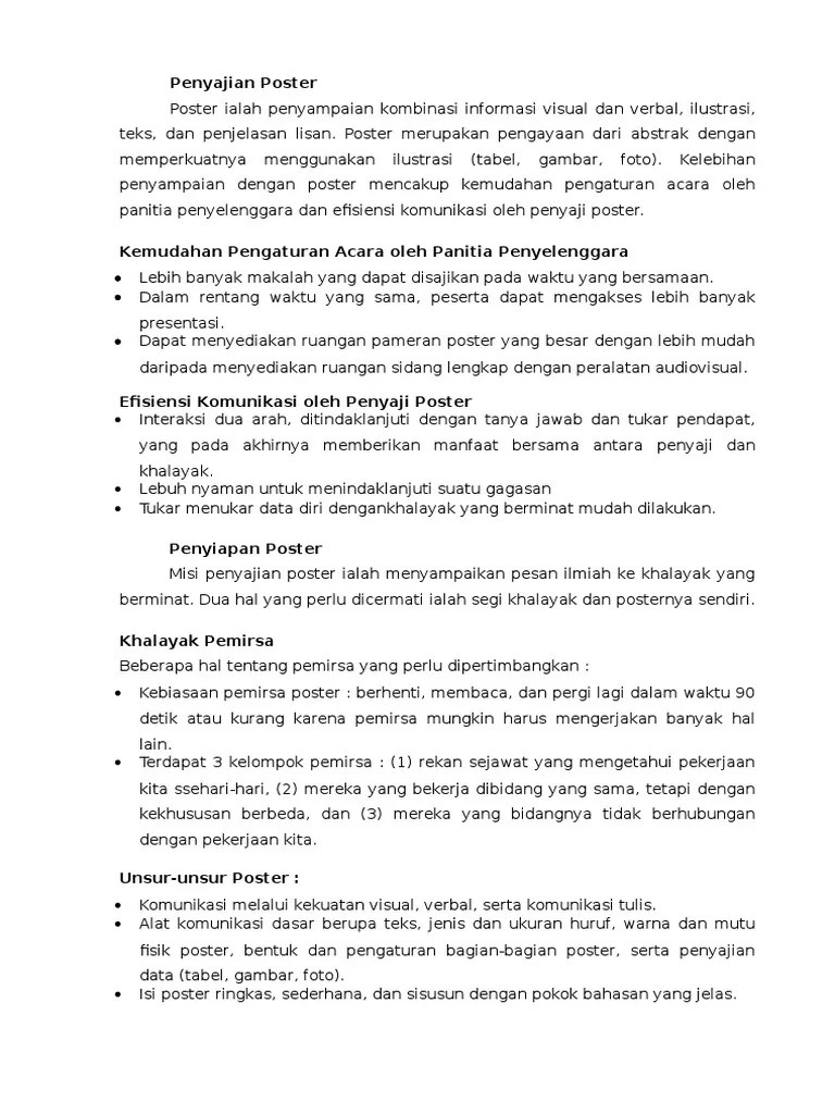 Penyajian Poster Tugas Metopen | PDF