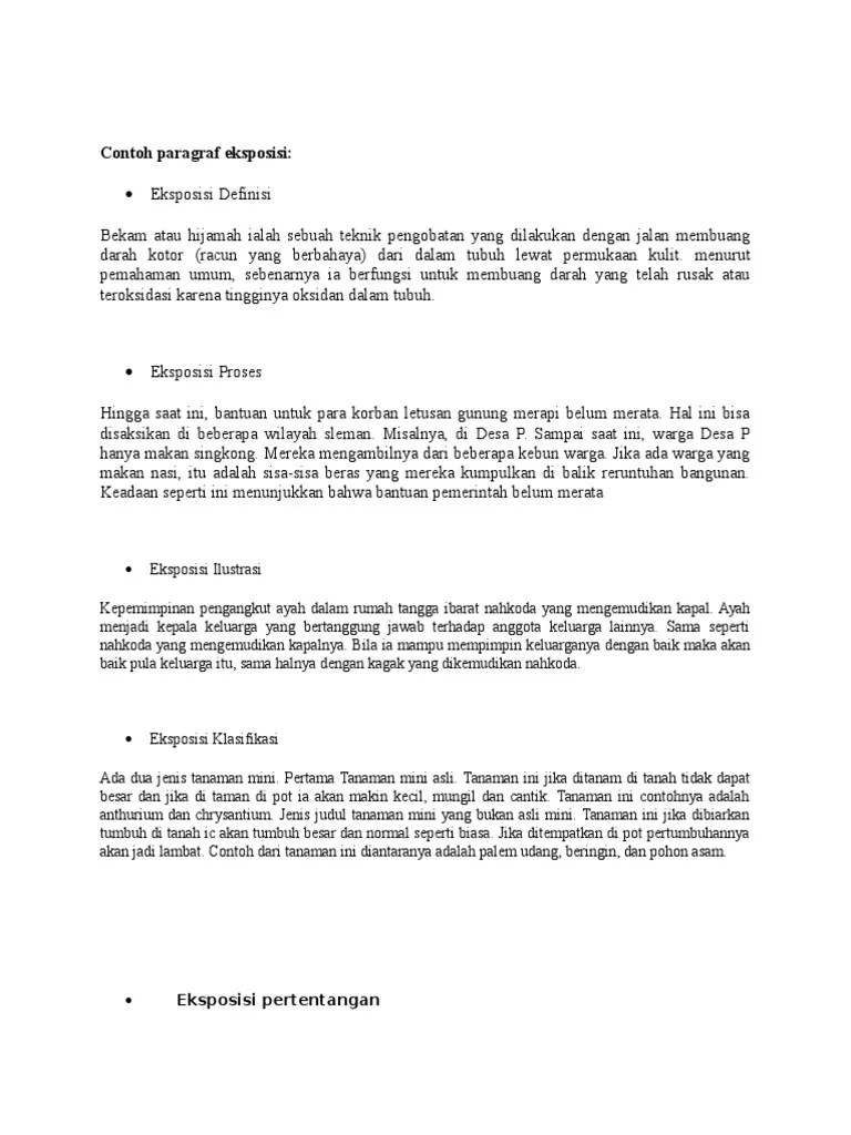 Contoh Paragraf Eksposisi Ilustrasi Aneka Macam Contoh