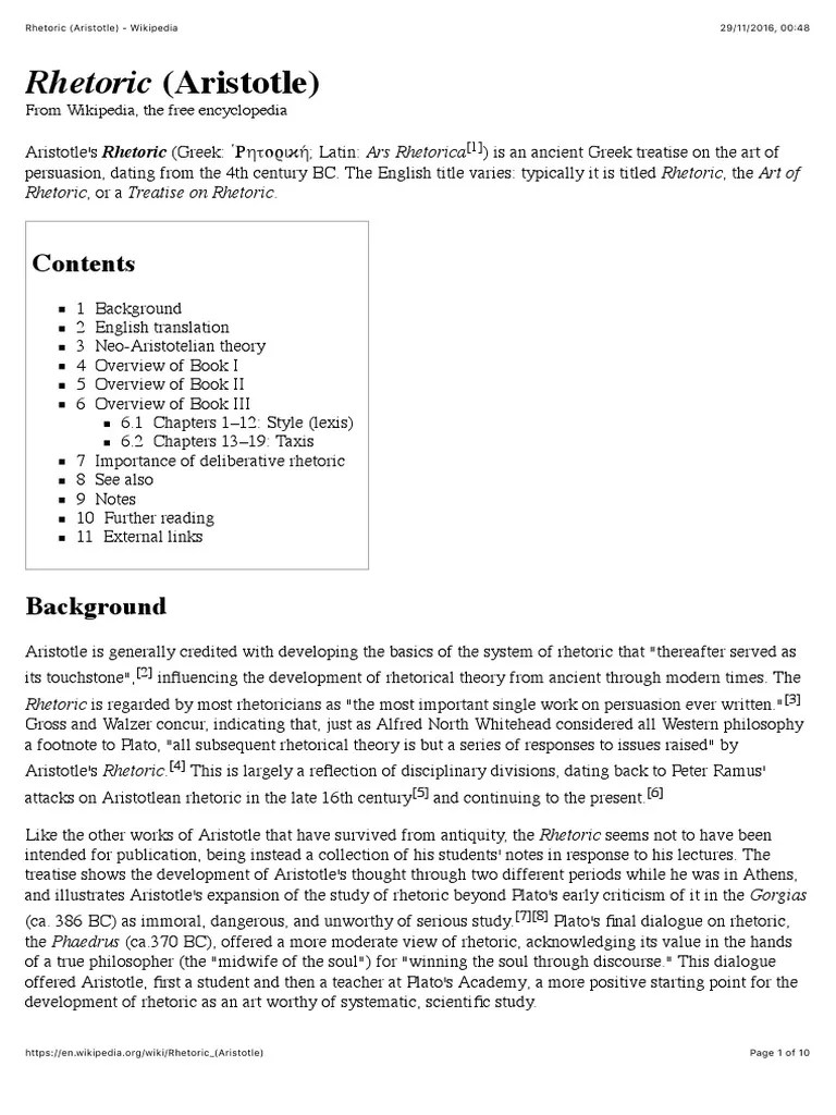 Rhetoric (Aristotle) Rhetoric Choreography