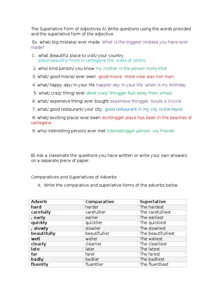 superlative Adverb Grammar