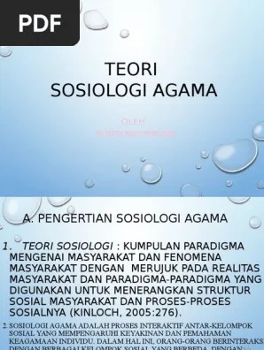 Sosiologi Agama | PDF