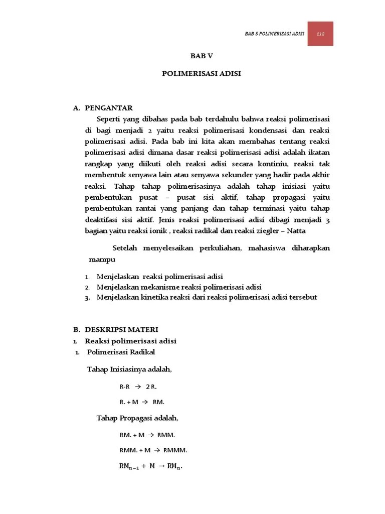 Polimerisasi Adisi | PDF