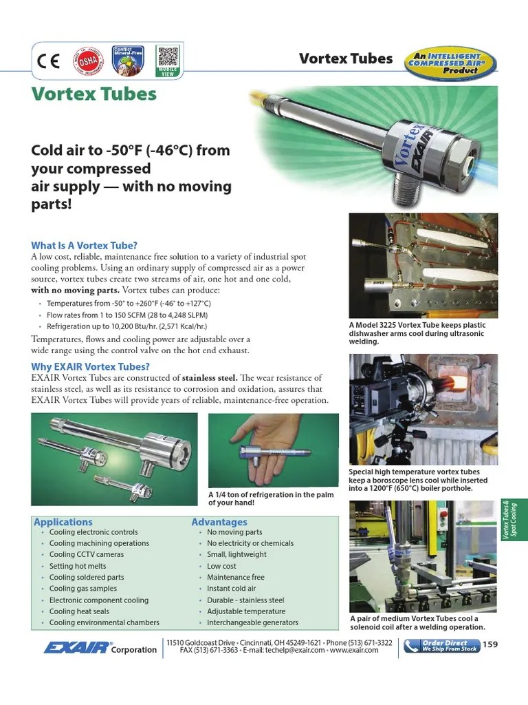 Vortex Tubes Air Conditioning Vacuum Tube