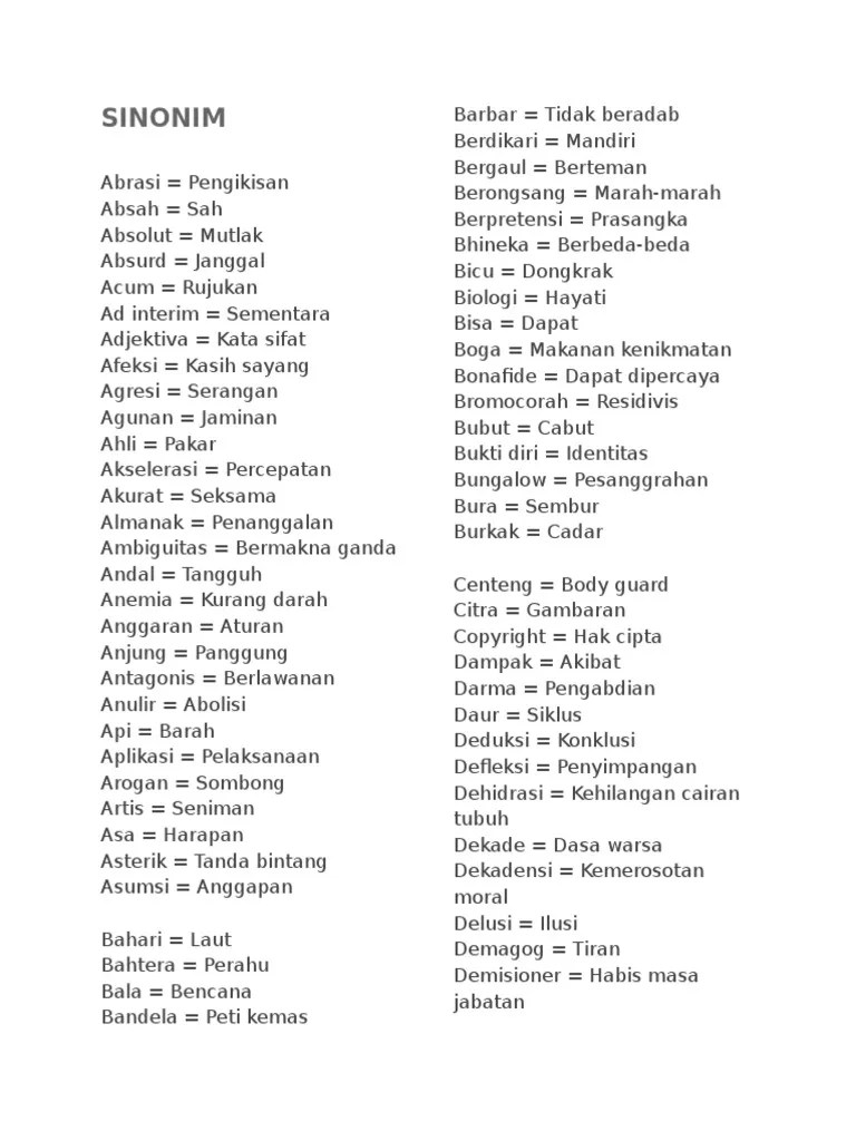 Sinonim | PDF