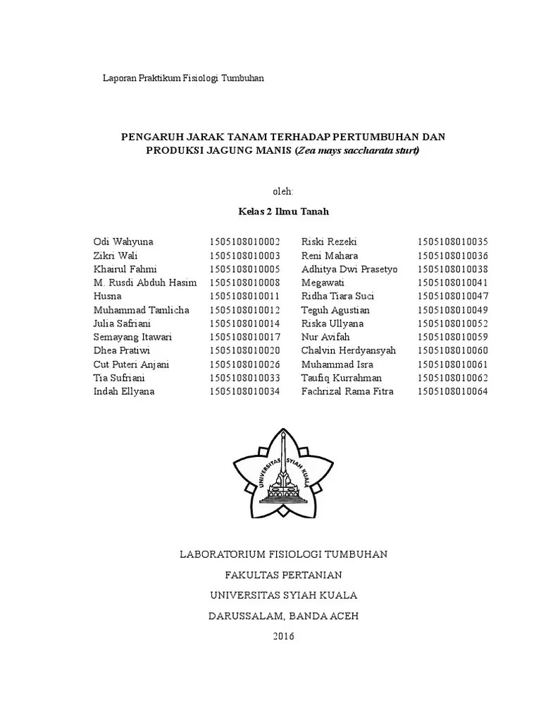 Pengaruh Jarak Tanam Terhadap Pertumbuhan Tanaman Jagung Berbagi Tanam