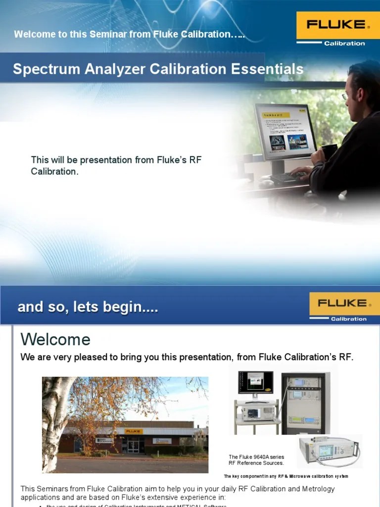 Spectrum Analyzer Calibration Essentials To This Seminar From