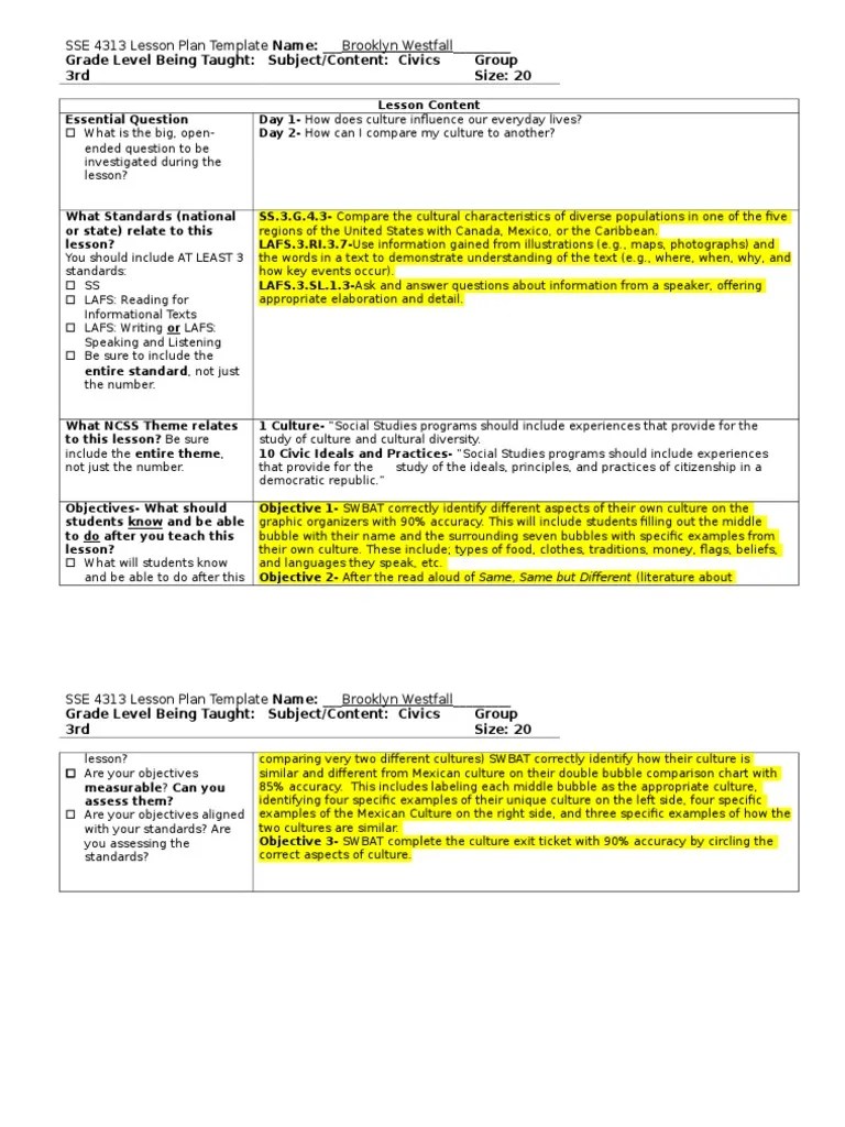 civics lesson plan Educational Assessment Teaching Method